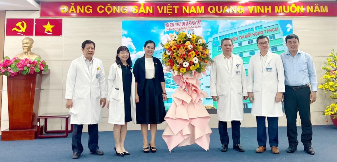 Hội Chữ thập đỏ quận Gò Vấp tổ chức gặp gỡ, chúc mừng lực lượng y tế nhân Ngày Thầy Thuốc Việt Nam 27.02