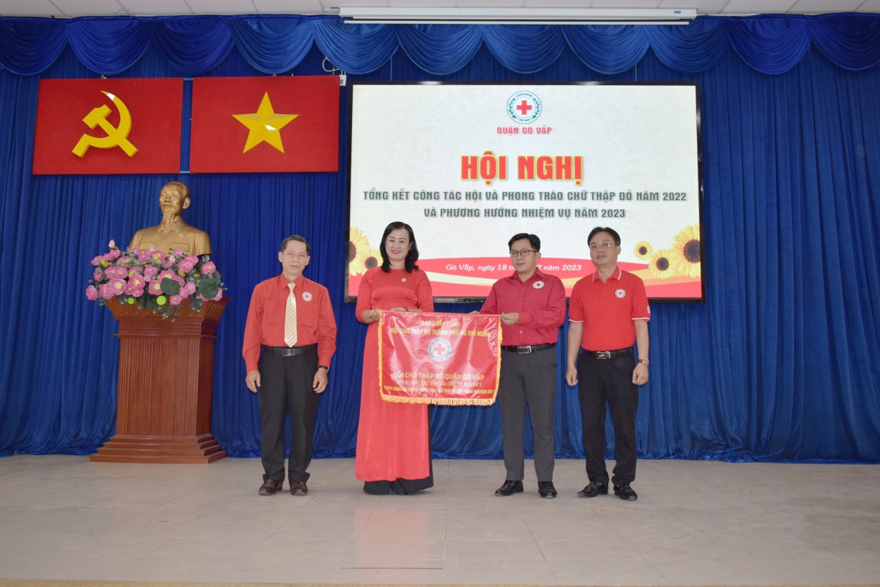 Hội nghị Tổng kết công tác Hội và phong trào Chữ Thập đỏ quận Gò Vấp năm 2022