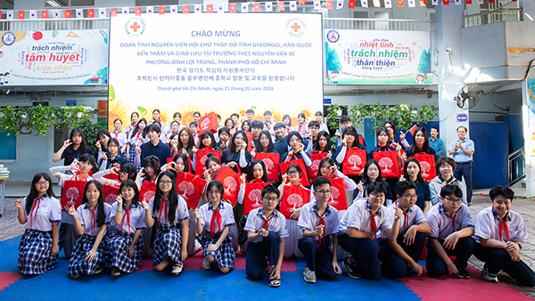 Giao lưu thanh thiếu niên tại Trường THCS Nguyễn Văn Bé