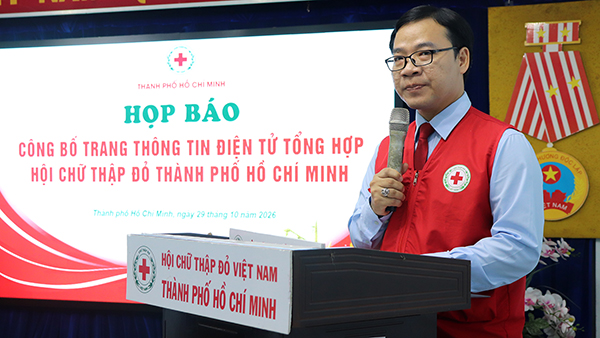 Hội Chữ thập đỏ Thành phố Hồ Chí Minh họp báo công bố website mới hướng đến kết nối nguồn lực nhân ái