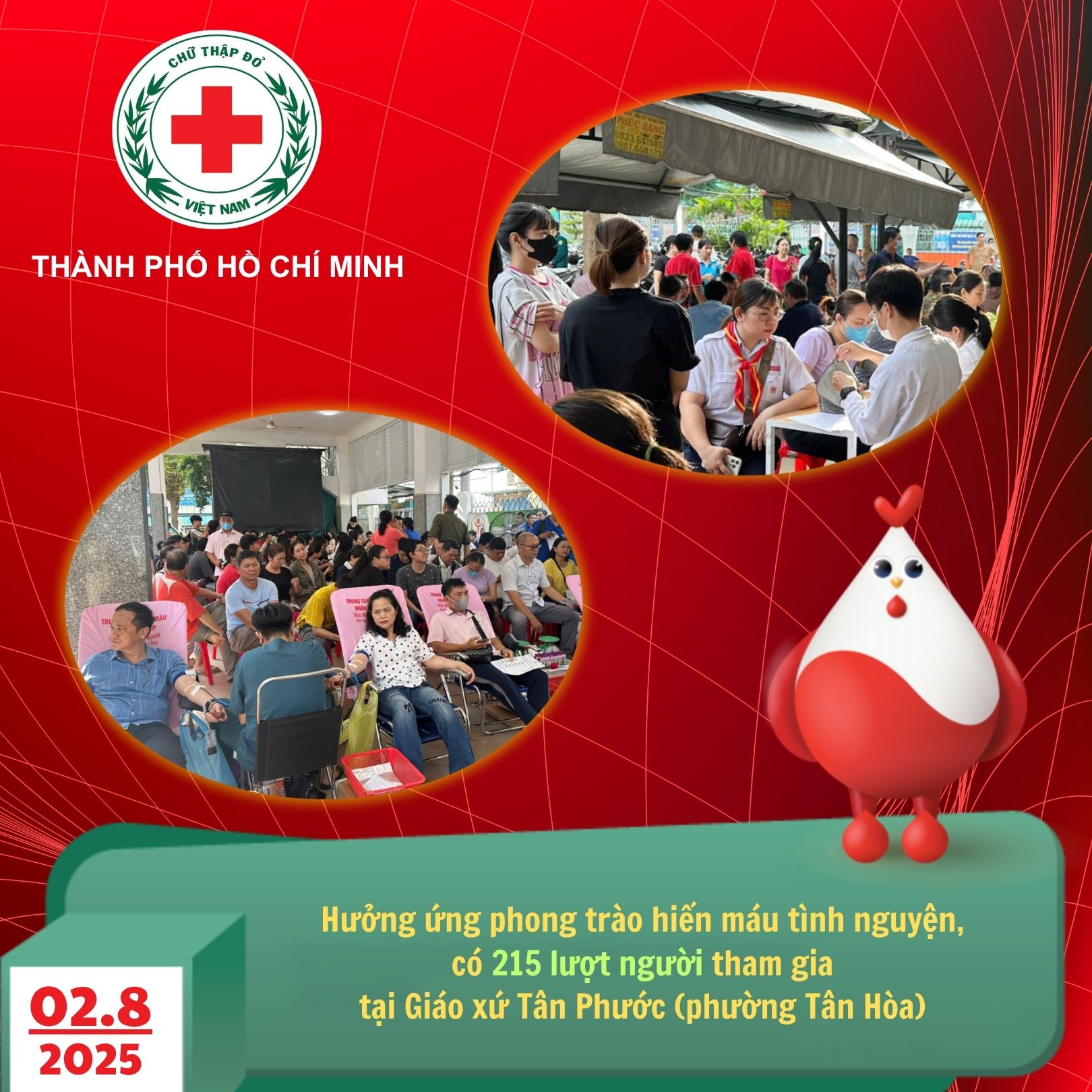 Hưởng ứng phong trào hiến máu tình nguyện tại Giáo xứ Tân Phước (phường Tân Hòa)