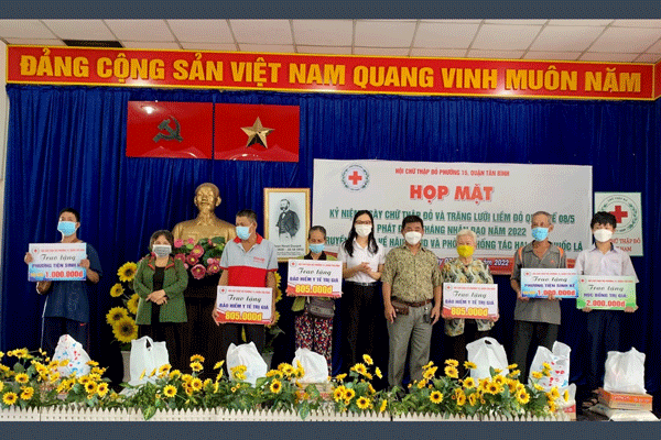 Hội Chữ thập đỏ Phường 15 quận Tân Bình triển khai thực hiện có hiệu quả công tác xã hội nhân đạo trên địa bàn