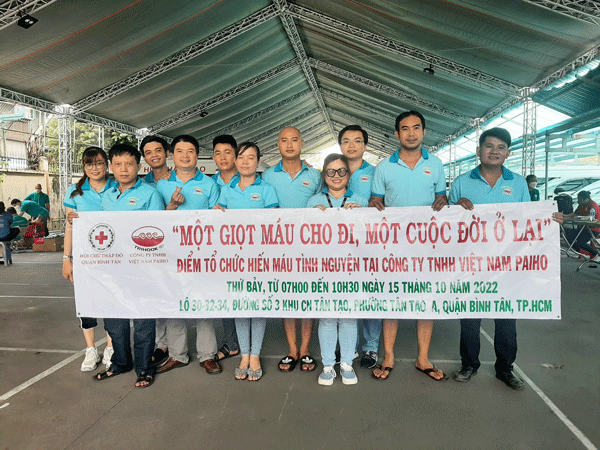 Ngày hội hiến máu tình nguyện tại Công ty TNHH Việt Nam PAIHO