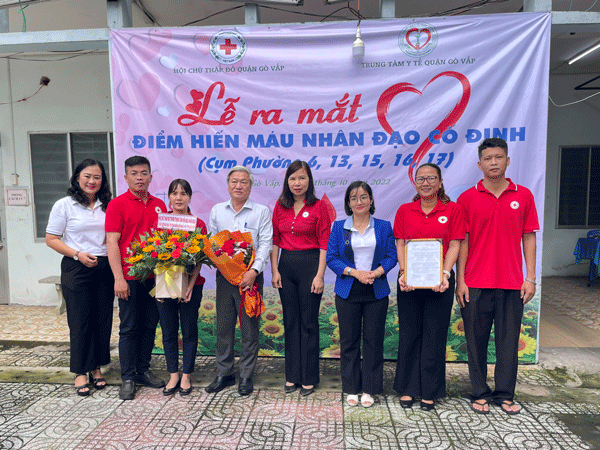 Hội Chữ thập đỏ quận Gò Vấp ra mắt điểm hiến máu cố định 